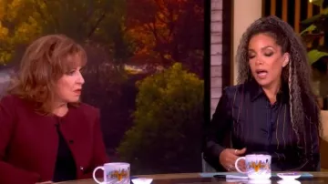 Gabriela Hearst Galway Striped Silk Belted Midi Shirtdress worn by Sunny Hostin as seen in The View on October 22, 2025