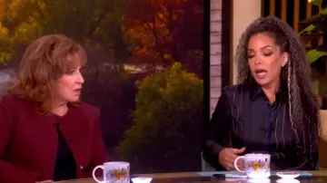 Gabriela Hearst Galway Striped Silk Belted Midi Shirtdress worn by Sunny Hostin as seen in The View on October 22, 2025