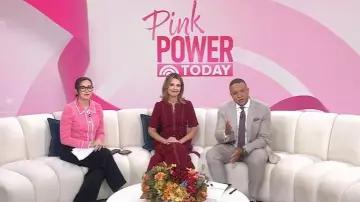 Claudie Pierlot Cárdigan recortado de algodón usado por Savannah Sellers como se ve en Today el 22 de octubre de 2025