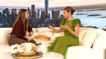 De La Vali Nephele Maxi Dress worn by Lili Reinhart as seen in The Drew Barrymore Show on October 22, 2025