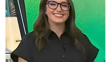 The Today Show 2025 Savannah Sellers Camisa de cintura con doble hebilla