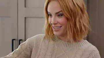 RHOSLC S06 Whitney Rose Cable Knitted Sweater worn by Self (Whitney Rose) as seen in The Real Housewives of Salt Lake City (S06)