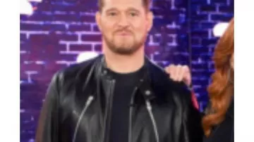 The Voice S28 Michael Buble Black Leather Jacket of Michael Bublé in The Voice