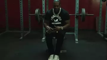 Dior White & Black Oblique High Top B23 Sneakers worn by Busta Rhymes in Trippie Redd – I Got You ft. Busta Rhymes (Official Music Video)