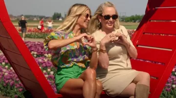 Ramy Brook Trixie Puff Sleeve Top porté par Jennifer Pedranti comme on le voit dans The Real Housewives of Orange County (S19E16)
