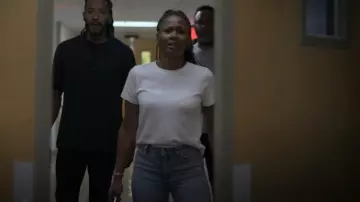 Moussy Vintage Verna High Cropped Distressed Skiny Jeans worn by Jax Stewart (Emayatzy Corinealdi) as seen in Reasonable Doubt (S03E07)