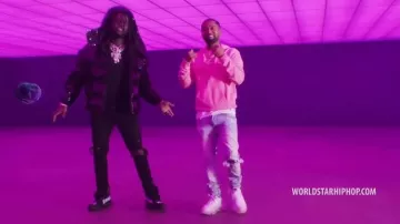 Saint Laurent Light Pink Rive Gauche Hoodie worn by Zaytoven in Chief Keef & Zaytoven "Spy Kid" (WSHH Exclusive - Official Music Video)