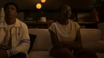 Zara Washed Print Tank Top worn by Naima Stewart (Aderinsola Olabode) as seen in Reasonable Doubt (S03E07)
