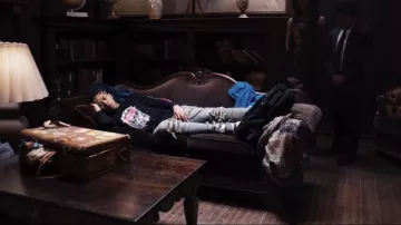 Amiri Dirty Indigo & Navy Bandana MX1 Jeans worn by YBN Cordae in Cordae - Nightmares Are Real (feat. Pusha T) [Official Music Video]