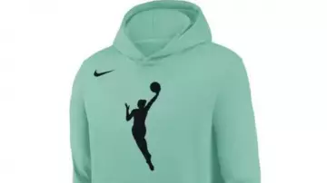 Sudadera con capucha WNBA Mint Pullover usada por Caitlin Clark en Caitlin Clark, atleta ???? multideportiva