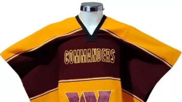 Washington Commanders Maroon and Yellow Poncho in How to Choose the Right Size NFL Jersey (Nike Edition)