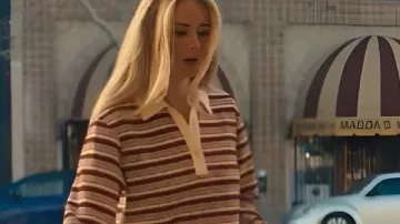 Nobody Wants This S02 Justine Lupe Striped Dress worn by Morgan (Justine Lupe) as seen in Nobody Wants This (S02E01)