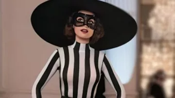 Emily in Paris S4 Emily Cooper Striped Jumpsuit worn by Emily Cooper (Lily Collins) as seen in Emily in Paris (S04)