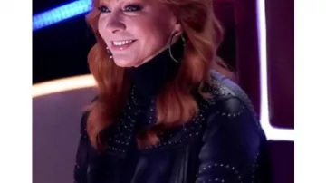 Reba McEntire The Voice S28 Fringe Leather Jacket of Reba McEntire in The Voice