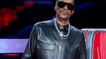 The Voice S28 Snoop Dogg Chaqueta de cuero negra de Snoop Dogg en The Voice