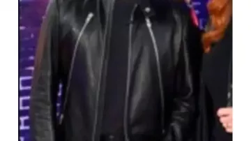 Zip Details Black Leather Jacket of Self - Coach (Michael Bublé) in The Voice (S28)