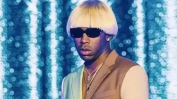 Camp Flog Gnaw Color-Block Blazer worn by Self (Tyler, The Creator) as seen in Tyler, The Creator - CHROMAKOPIA Live at Camp Flog Gnaw 2024