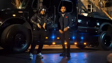 Mocler Black Maya Down Jacket worn by 42 Dugg in DDG x OG Parker ft. 42 Dugg - Money Long (Official Music Video)