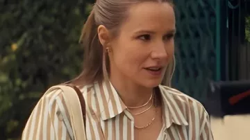 Nobody Wants This S2 Kristen Bell Poplin Oversized Shirt worn by Joanne (Kristen Bell) as seen in Nobody Wants This (S02E01)