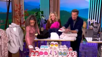 Carolina Herrera Stand Collar Gassed Cotton Cardigan worn by Adam Glassman as seen in The View on October 24, 2025