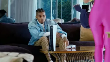 Chaussettes Gucci Beige & Web Stripe GG portées par DDG dans DJ K.i.D & DDG - Tony Montana (Clip Officiel)