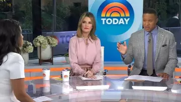 Me+Em In-The-Details Blouse worn by Savannah Guthrie as seen in Today on October 24, 2025