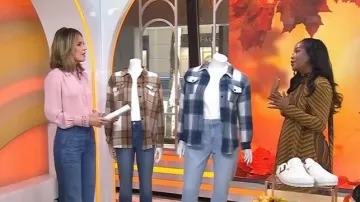 Ronny Kobo Noven Striped Mock-Turtleneck Midi-Dress worn by Makho Ndlovu as seen in Today on October 24, 2025