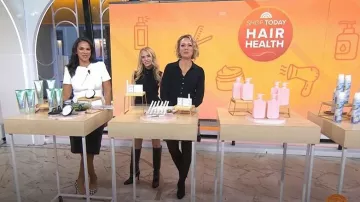 Manolo Blahnik BB 90 Zapatos de tacón de tweed a cuadros usados por Laura Jarrett como se ve en Today el 24 de octubre de 2025