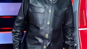 Chemise en cuir noir portée par Snoop Dogg dans The Voice