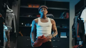 Zapatillas rojas de pista Balenciaga usadas por DDG en DDG - Moonwalking In Calabasas (Video musical oficial)