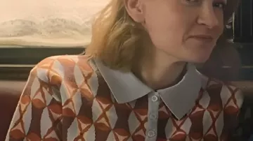 Brassic Season 7 Joanna Higson Polo Geometric Sweater