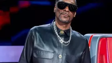 Snoop Dogg The Voice S28 Blouson en cuir noir de Snoop Dogg dans The Voice