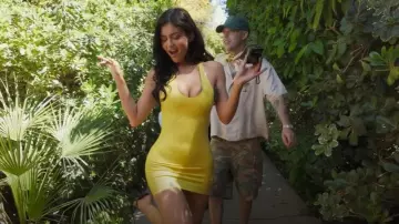 Poster Girl Custom Dress worn by Kylie Jenner as seen in The Kardashians(S07E01)