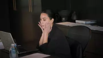 Skims Soft Lounge Rib Sleep Set worn by Kim Kardashian as seen in The Kardashians (S07E01)