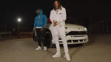 Jeans Amiri White MX1 porté par DD Osama dans DD Osama - Leave Me ft. Lil Zay Osama (Official Video)