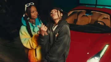 Sweat à capuche Amiri Black Tiger Varsity porté par DD Osama dans DD Osama - Be Alright (Vidéo Officielle)