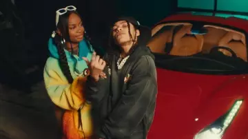 Sweat à capuche Amiri Black Tiger Varsity porté par DD Osama dans DD Osama - Be Alright (Vidéo Officielle)