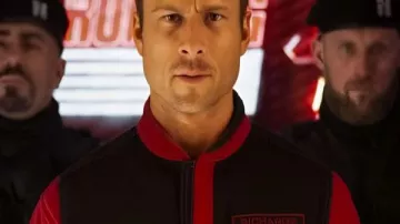 Glen Powell The Running Man Chaqueta usada por Ben Richards (Glen Powell) como se ve en The Running Man