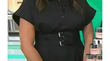 Black Double Buckle Waist Shirt worn by (Savannah Sellers) in Today (S67)