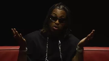 Gafas de sol ovaladas negras Swift de Balenciaga usadas por DDG en DDG - I'm Geekin Remix (feat. NLE Choppa, BIA) [Video musical oficial]