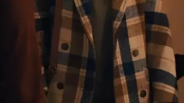 Plaid Long Coat worn by (D'Arcy Carden) in Nobody Wants This