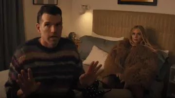 Self Portrait Brown Shearling Jacket worn by Morgan (Justine Lupe) as seen in Nobody Wants This (S02E01)