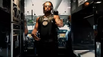 Louis Vuitton Black Monogram Leather LV Initiales Belt worn by DDG in DDG - I'm Geekin (Official Music Video)