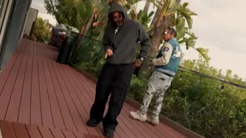 Bottes Prada Black Nylon Monolith portées par DDG dans Baby Rich - HELLO (ft. DDG) (Official Music Video)