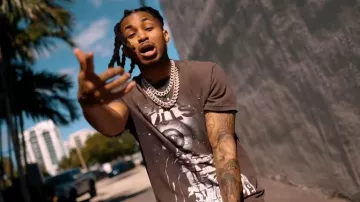 Gallery Dept. Black ATK Eyeball T Shirt worn by DDG in DDG - This Summer (Official Music Video)