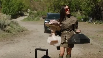 Mugler Khaki Cargo Jacket worn by Angie Katsanevas as seen in Wife Swap: The Real Housewives Edition (S01E01)