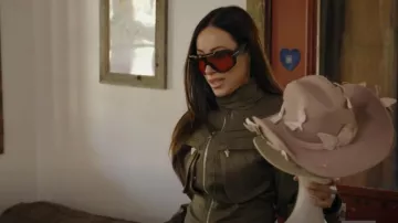 Moncler Hidden Peak Shield Sunglasses worn by Angie Katsanevas as seen in Wife Swap: The Real Housewives Edition (S01E01)