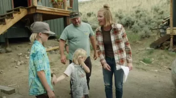 Weatherproof Women's Stretch Flannel Button Down Shirt worn by Unknow as seen in Wife Swap: The Real Housewives Edition (S01E01)