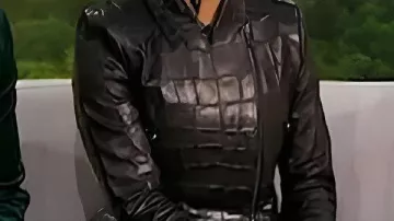 Leather Peplum Jacket worn by Martin Green in Donnie Wahlberg & Sonequa Martin-Green