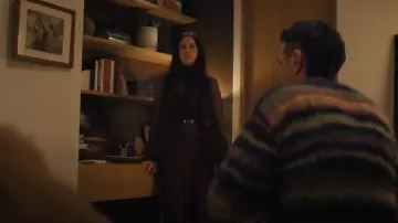 Norma Kamali Super Oversized Bf Shirt Bodysuit worn by sther (Jackie Tohn) as seen in Nobody Wants This (S02E01)